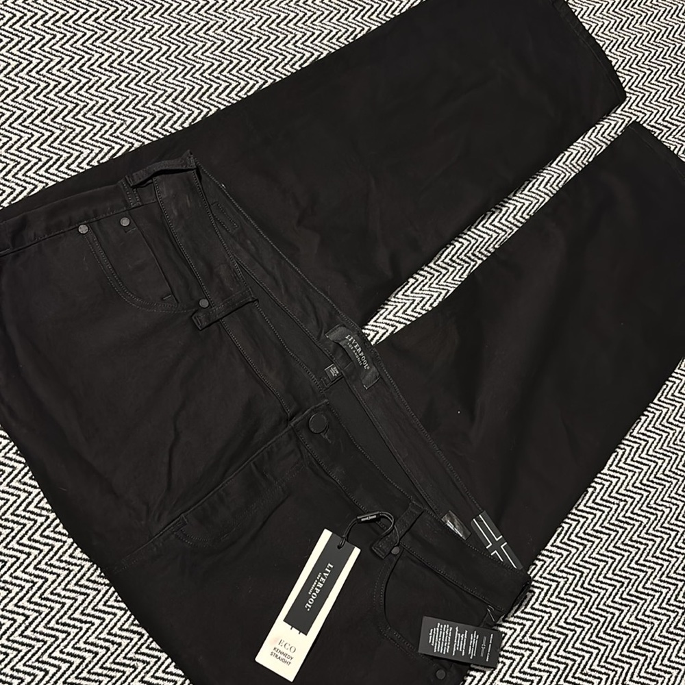 Liverpool ECO Kennedy Straight Leg Jeans In Black | Sz 22W